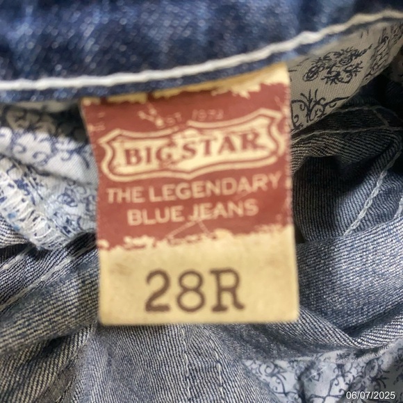 Big Star Casey Bootcut Jeans 28R Embroidered Pockets Low Rise Stretch Denim - Picture 3 of 12